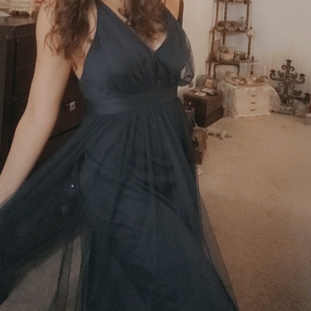 Steps YN Beautiful Blue Prom Dress Small - Picture 4 of 12